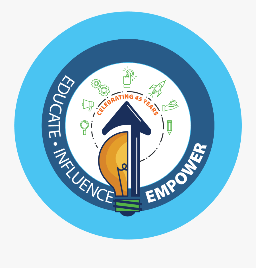 Educate, Influence, Empower - Black Circle, Transparent Clipart