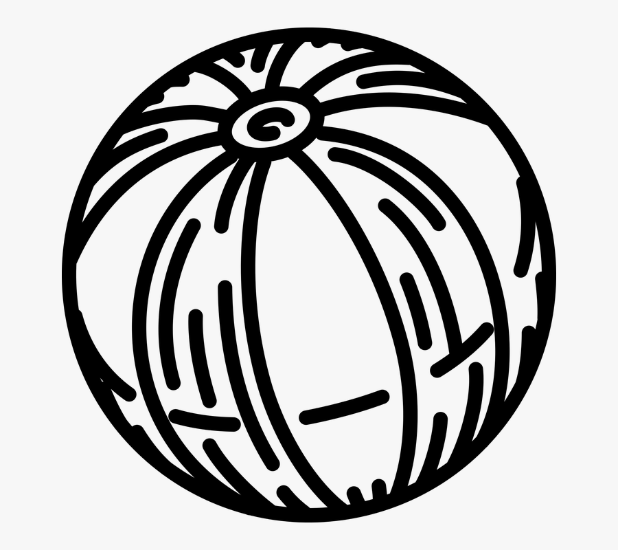 Baby, Ball, Balloon, Outlines, Toy - Bola Mainan Png, Transparent Clipart