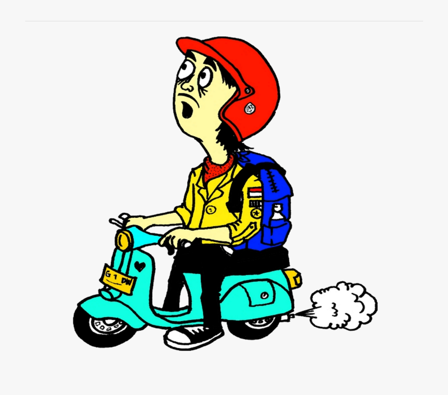 Vespa Husband Confused Free Photo - Vespa Kartun Png, Transparent Clipart
