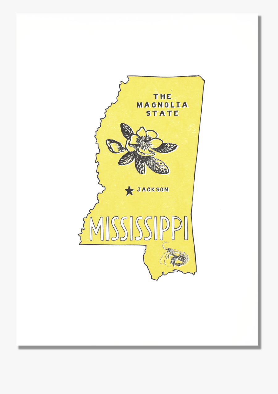 Mississippi State Print - Illustration, Transparent Clipart