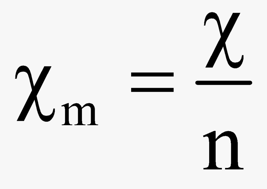 If N Is The Amount Of Matter, Then The Molar Property - Greek Letter Chi, Transparent Clipart
