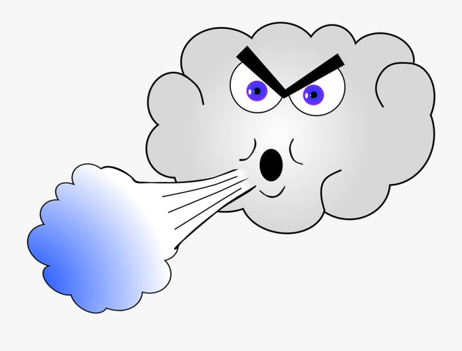 Cloud, Cold, Wind, Forward, Weather, Clip Art, Face - Cartoon, Transparent Clipart