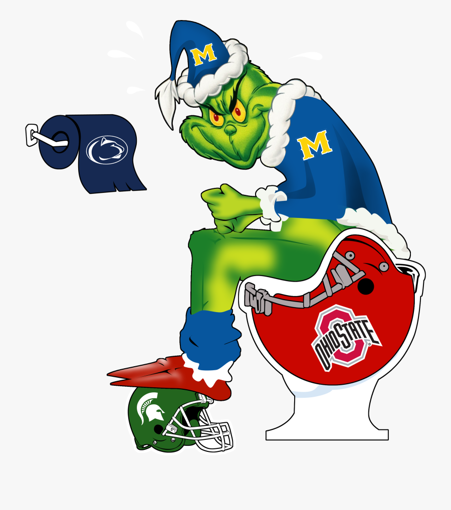 Transparent Ohio State Png - Grinch On The Toilet, Transparent Clipart