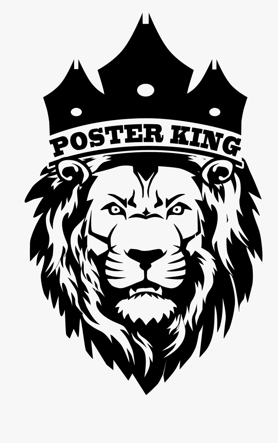 One King Lion Logo, Transparent Clipart