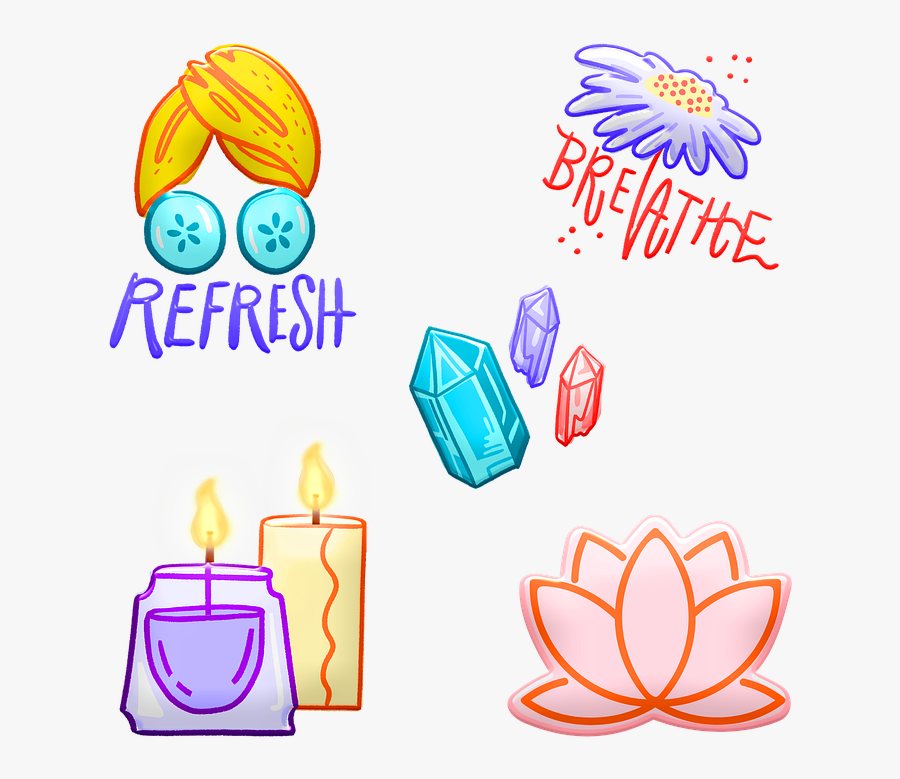 Spa, Stones, Lavender, Candle, Towel, Therapy, Zen, Transparent Clipart