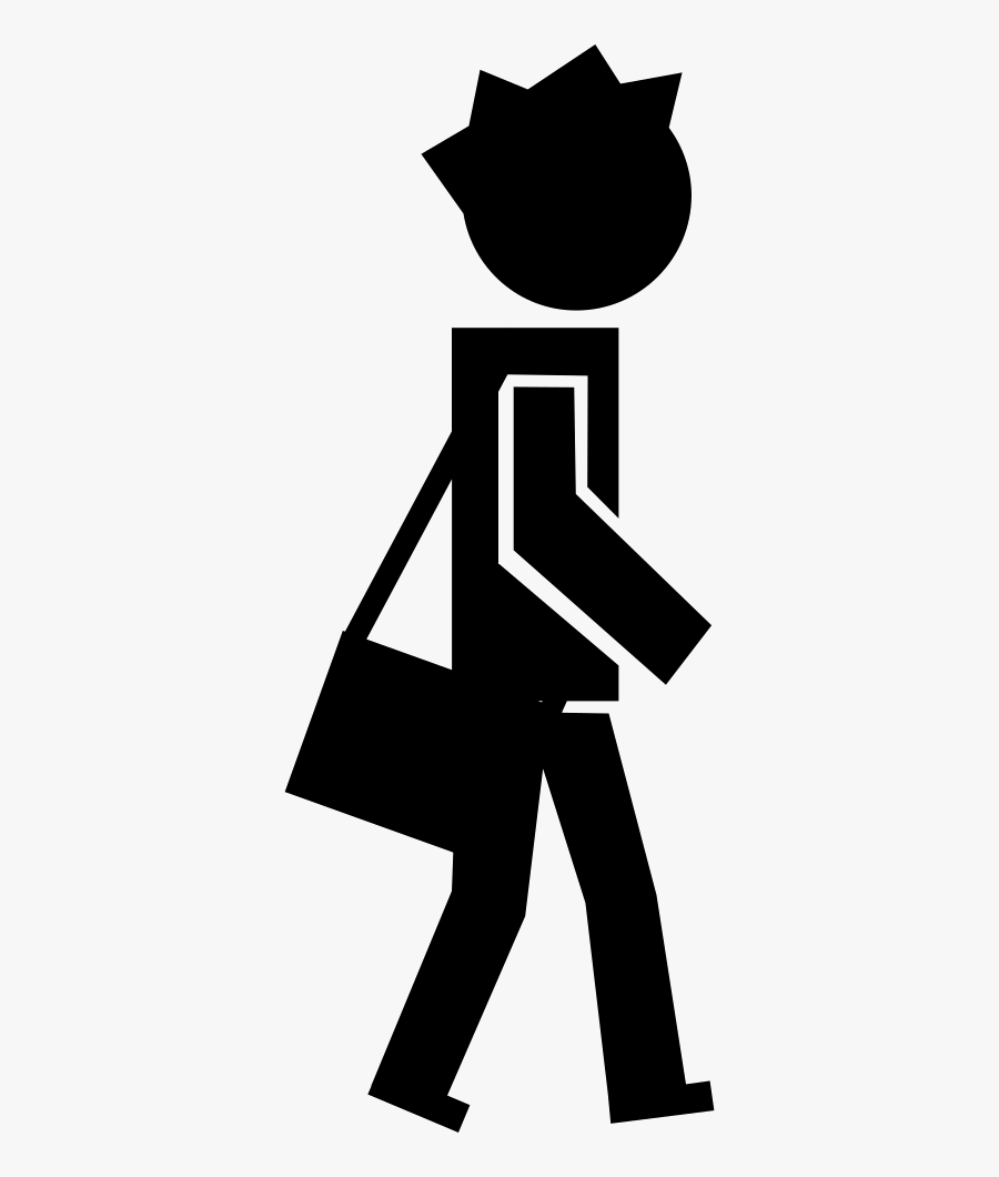 Clipart Walking Student - Student Walking Vector Png, Transparent Clipart