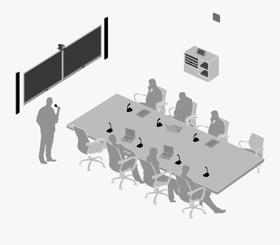 Corporate Meeting Room Setup With The Microflex Wireless - Meeting Room Animation, Transparent Clipart
