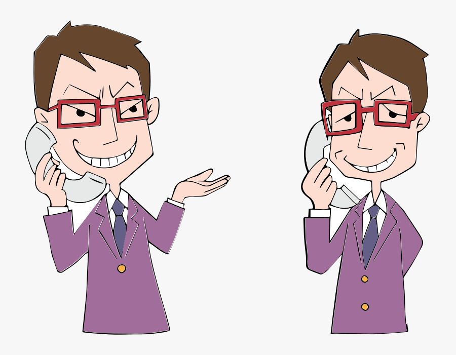 Telemarketing Crook - 詐欺 師 フリー 素材, Transparent Clipart