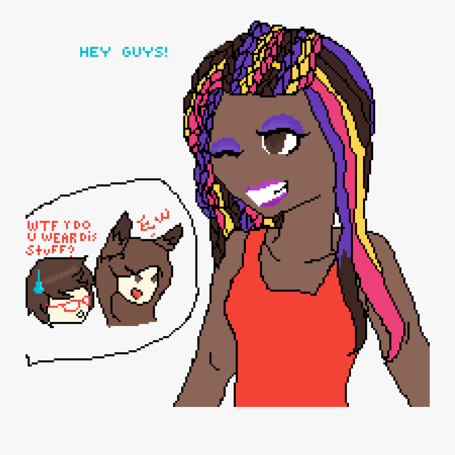 When One Of Our Friends Wears Make-up - Cartoon, Transparent Clipart