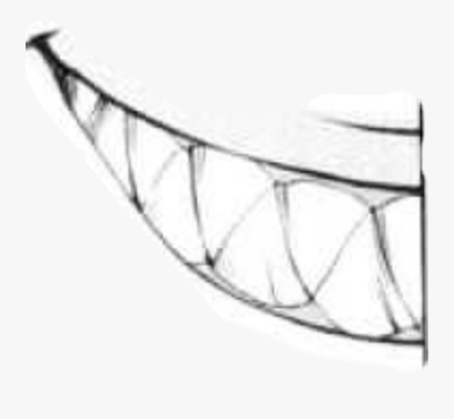 #smile #teeth #sharpteeth #grell Sutcliff #kuroshitsuji - Monochrome, Transparent Clipart