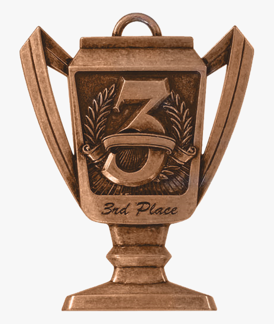 Transparent 1st Place Trophy Png - 3rd Place Bronze Trophy, Transparent Clipart
