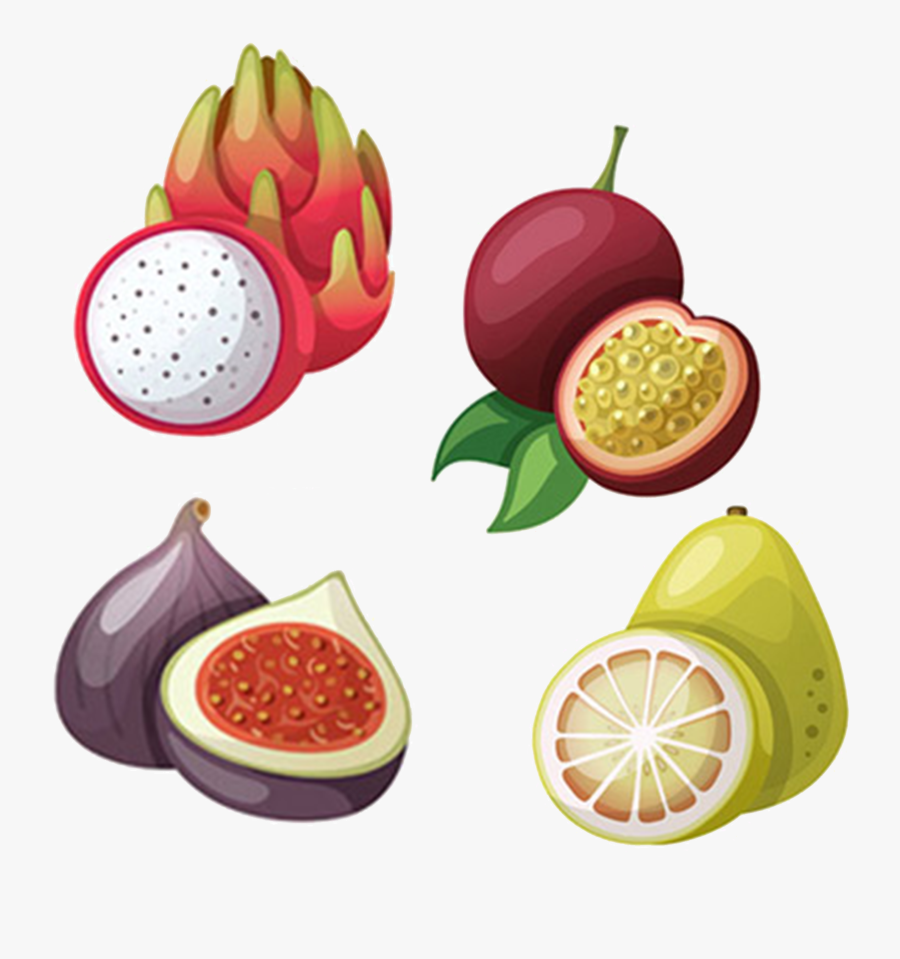 Fruits Clipart Tropical Fruit - Dragon Fruit Cartoon Png, Transparent Clipart