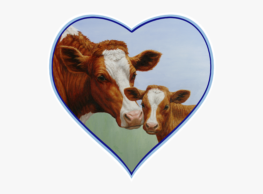 Calf And Cow Painting, Transparent Clipart