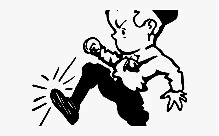 Anger Clipart Violent Person - Clip Art Kicking, Transparent Clipart