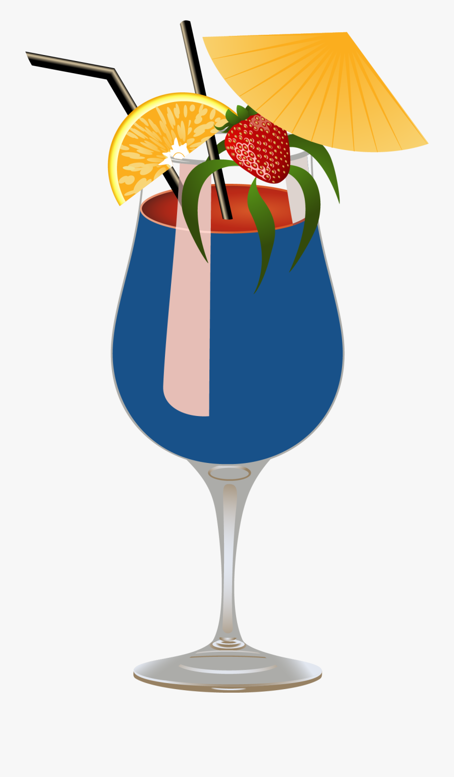 Ice Cream Cocktail Soft Fizz Blueberry Milk Clipart - Cocktail Clipart, Transparent Clipart