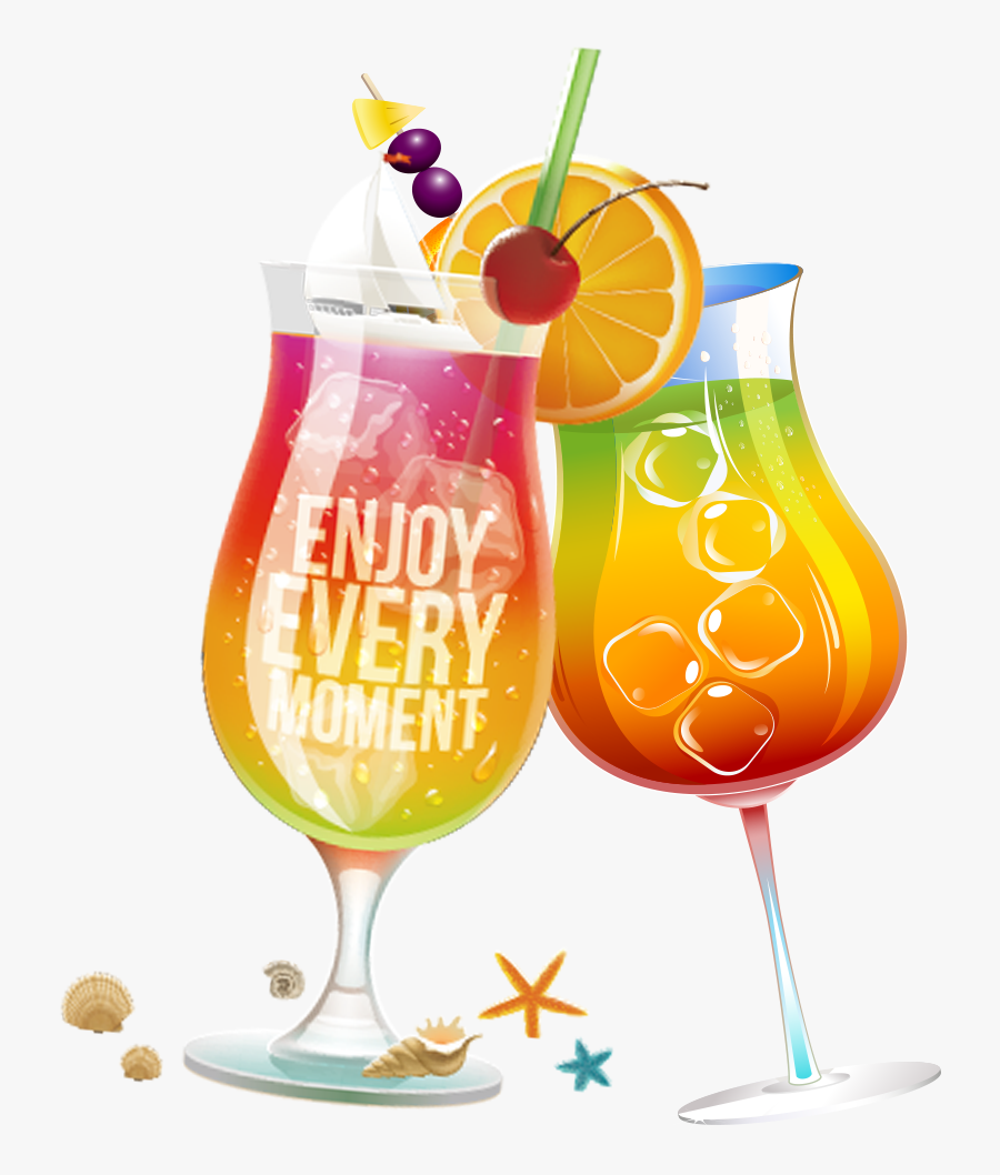 Orange Juice Wine Cocktail Orange Drink - Cocktail Cartoon, Transparent Clipart