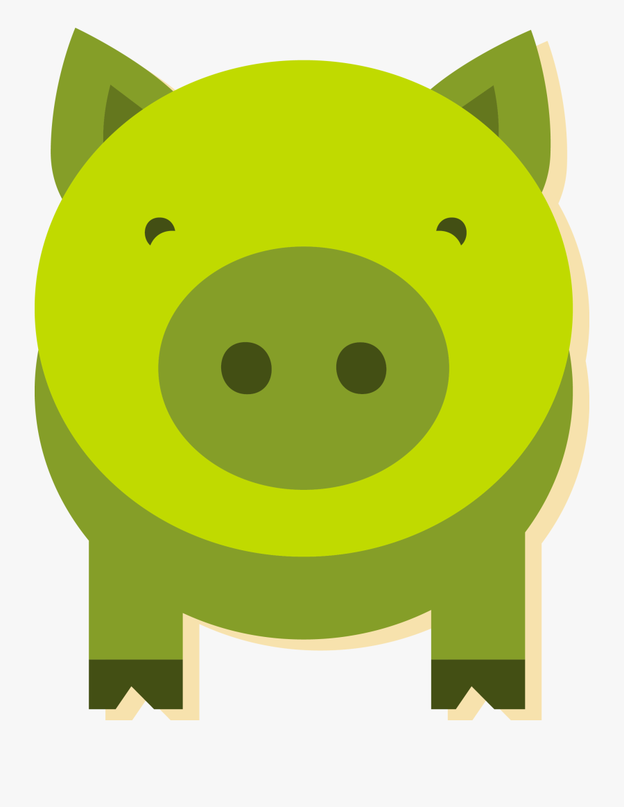 Ham Clipart Pig - Green Pig Clipart, Transparent Clipart