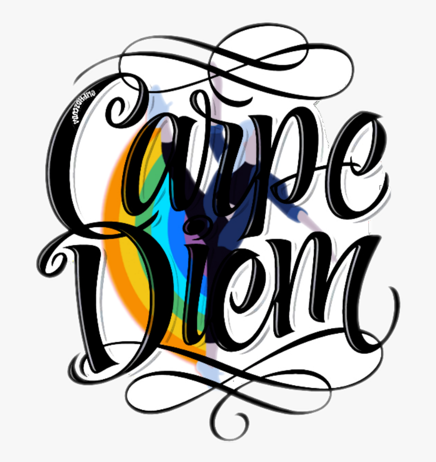 Clip Art Art Phrases - Carpe Diem Lettering, Transparent Clipart