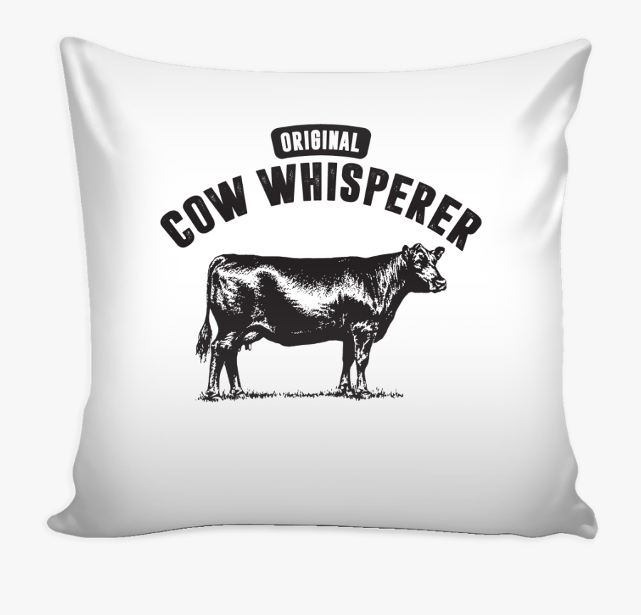 Cow Whisperer Pillow Case - Angus Cow And Calf, Transparent Clipart