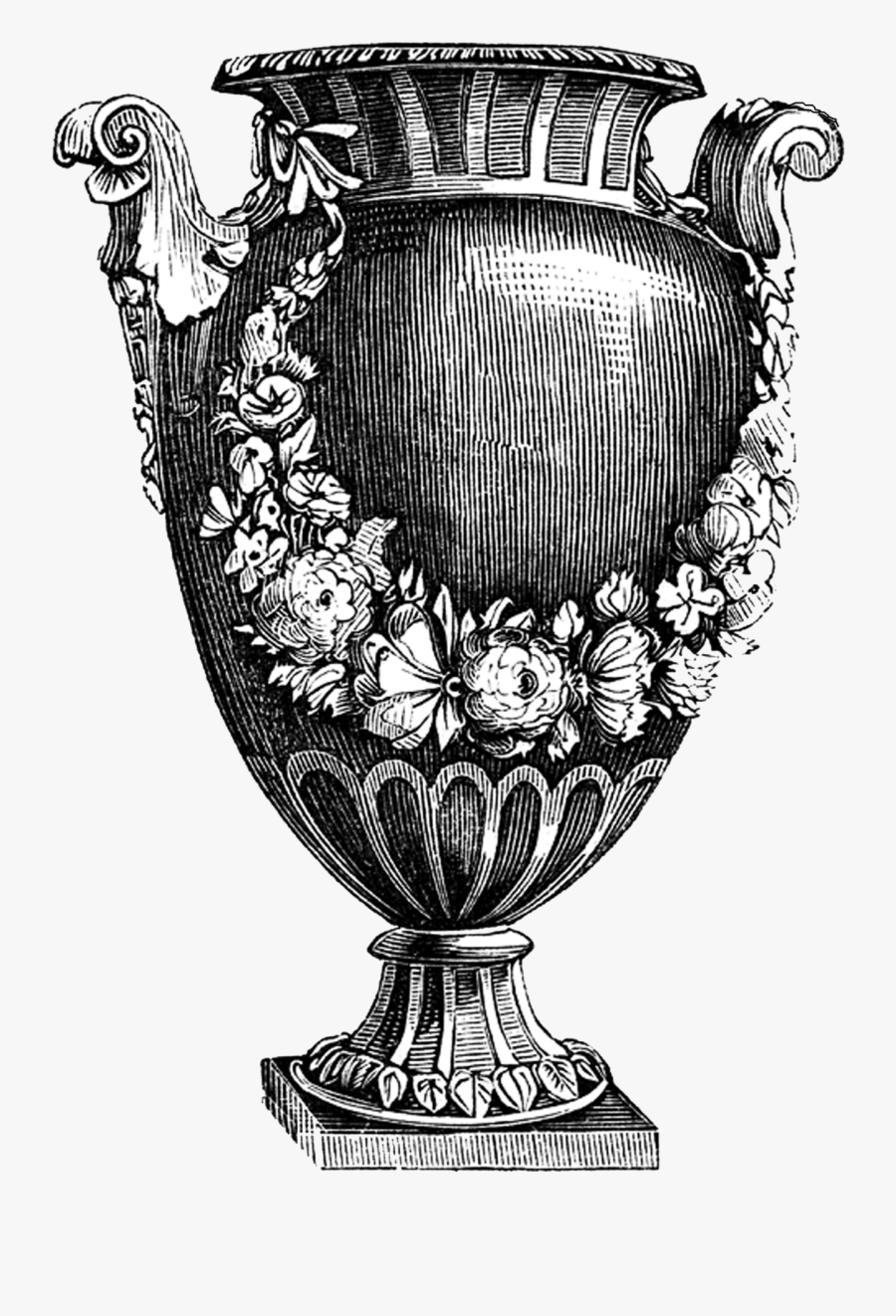 Urn Drawing, Transparent Clipart