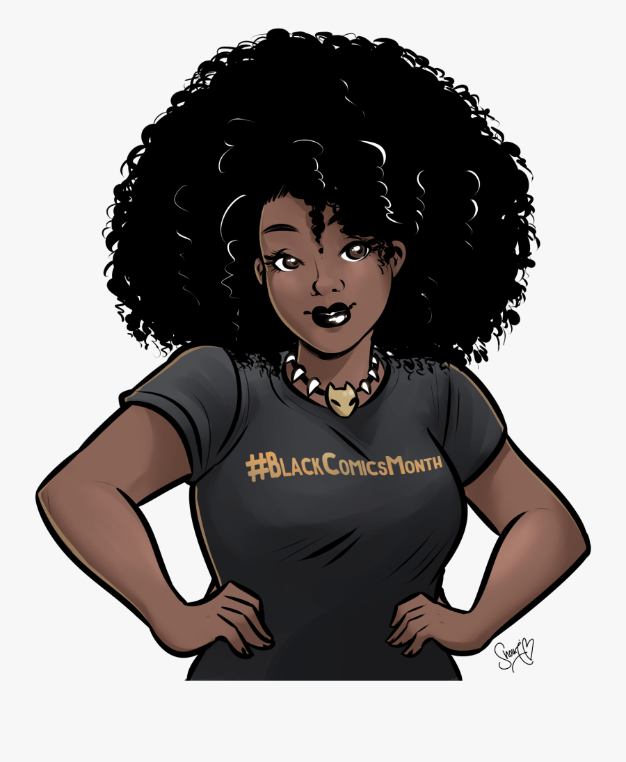 Femme Noire Dessin Afro, Transparent Clipart