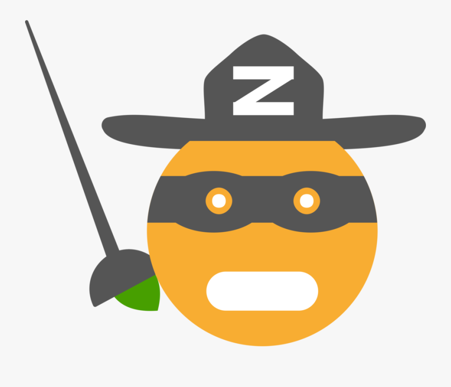 Smiley,yellow,headgear - Emoji Com Máscara Do Zorro, Transparent Clipart