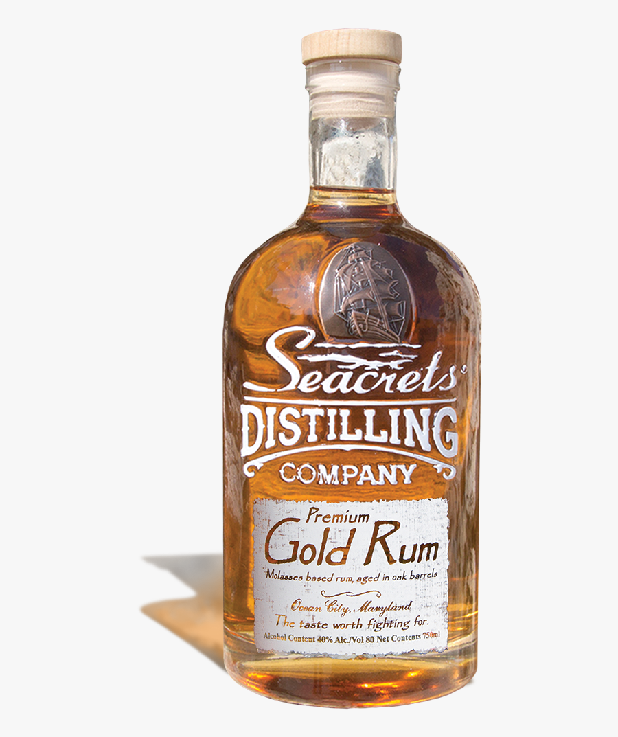 Seacrets Gold Rum Bottle - Seacrets Spiced Rum, Transparent Clipart