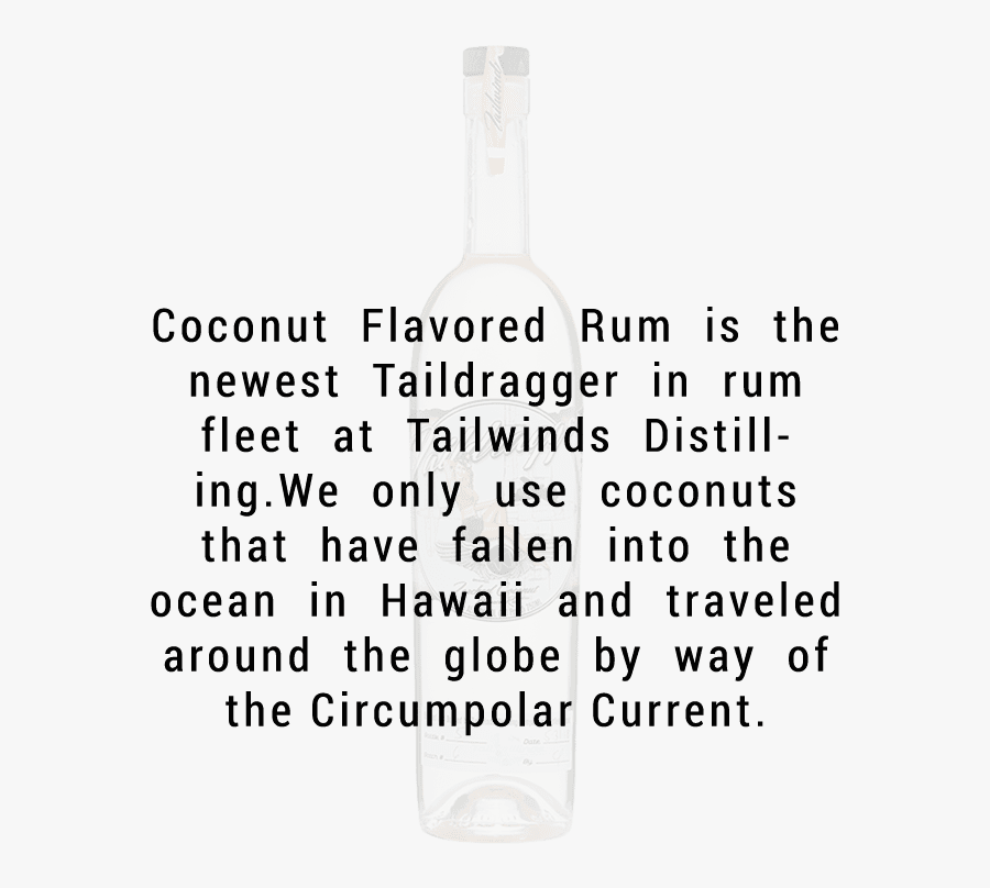 Tailwinds Taildragger Torched Coconut Rum 750ml - Vw Font, Transparent Clipart
