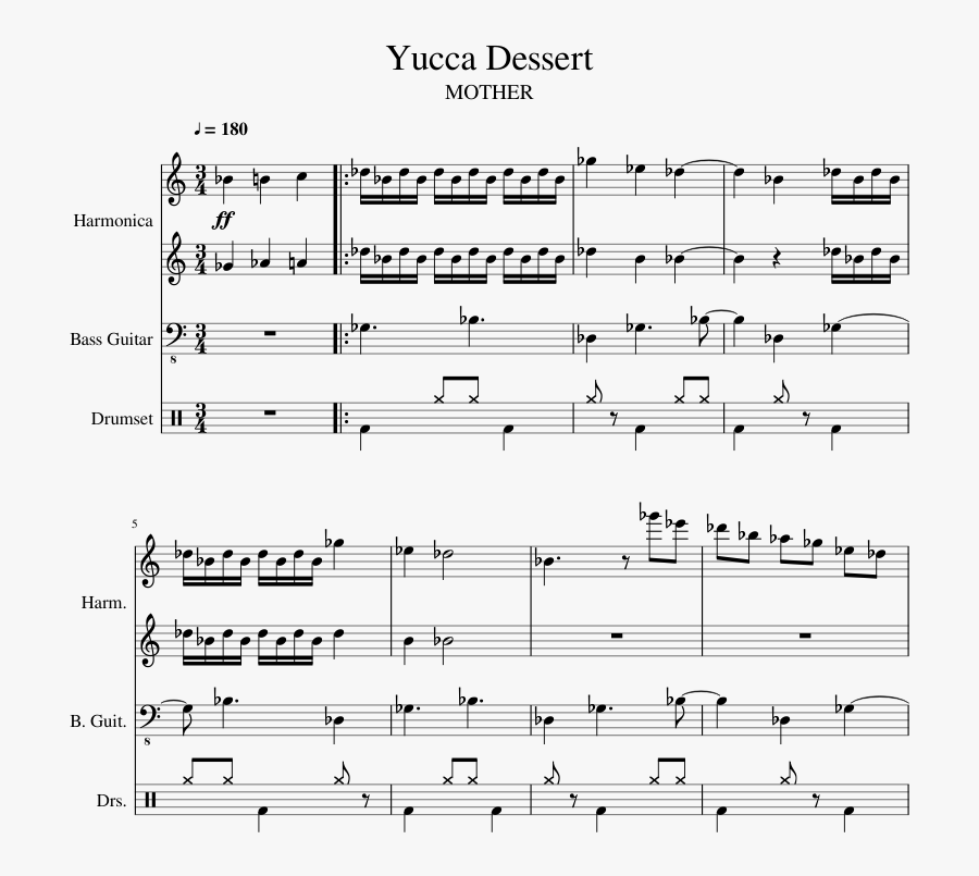 Transparent Yucca Clipart - Sheet Music, Transparent Clipart