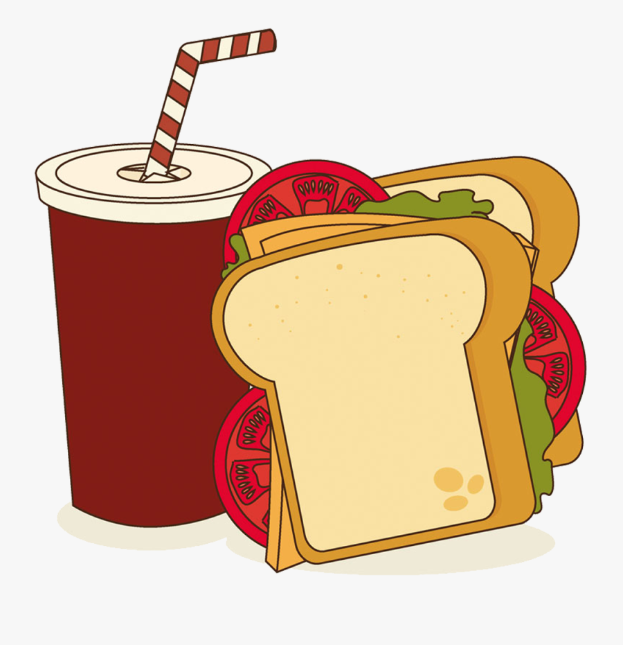 Hamburger Hot Dog Fast Food Cartoon - Fast Food, Transparent Clipart