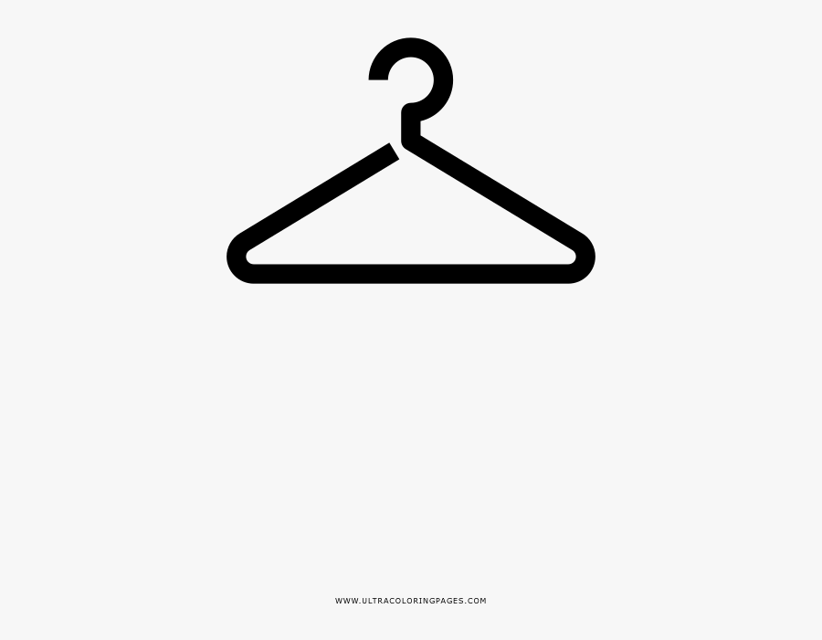 Hanger Coloring Page - Clothes Hanger, Transparent Clipart