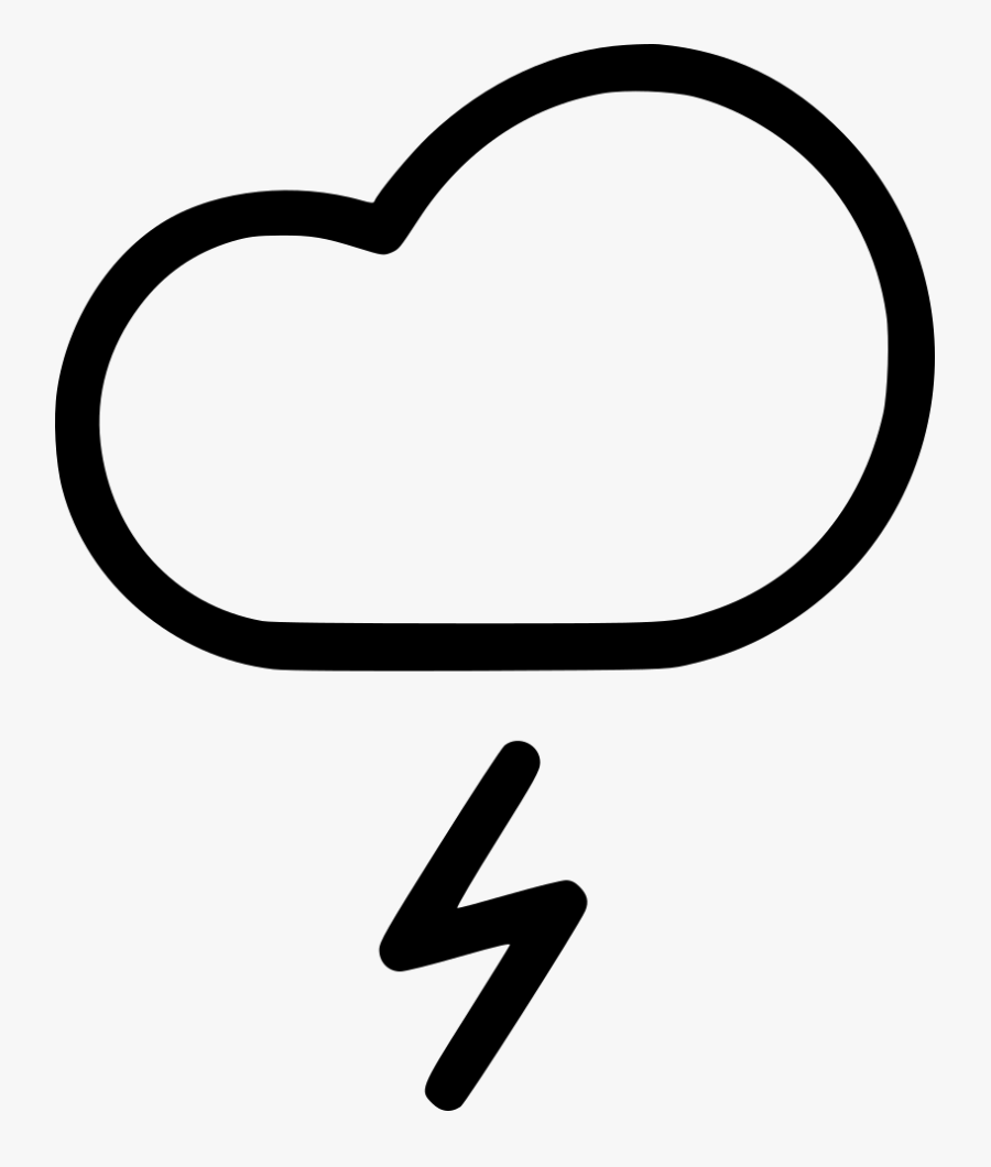 Lightning Cloud Rain Thunder Weather Storm Comments - Rain, Transparent Clipart