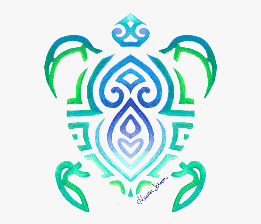 Tribal Turtle Drawing, Transparent Clipart