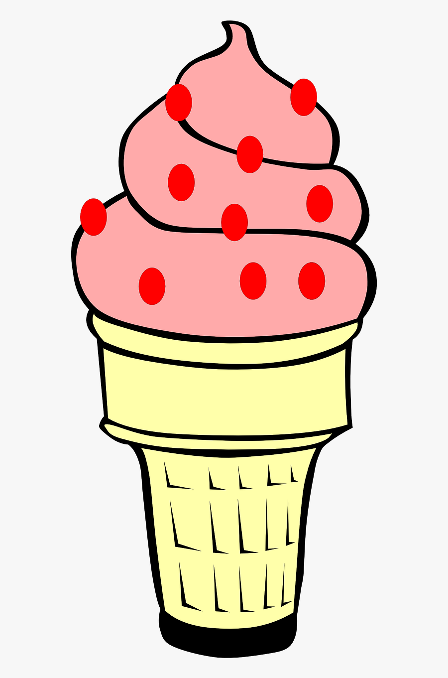 Ice Cream Cone Clip Art, Transparent Clipart