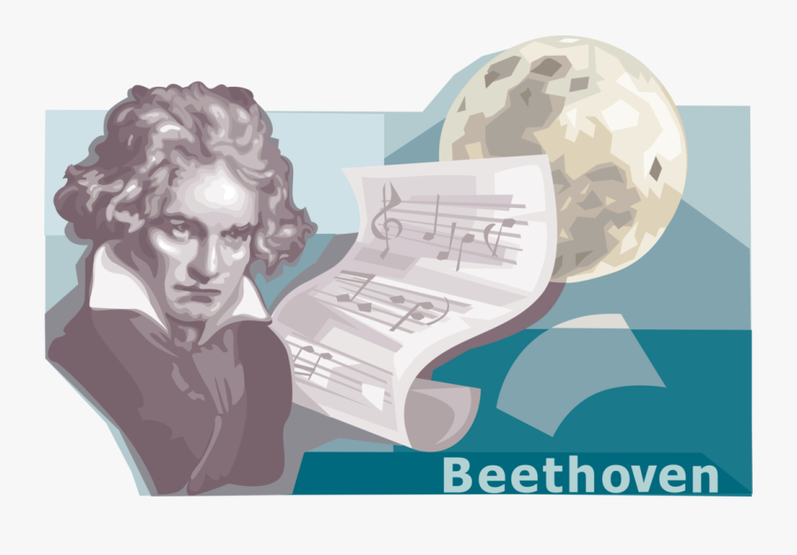 Vector Illustration Of Ludwig Van Beethoven, Influential - Ludwig Van Beethoven, Transparent Clipart