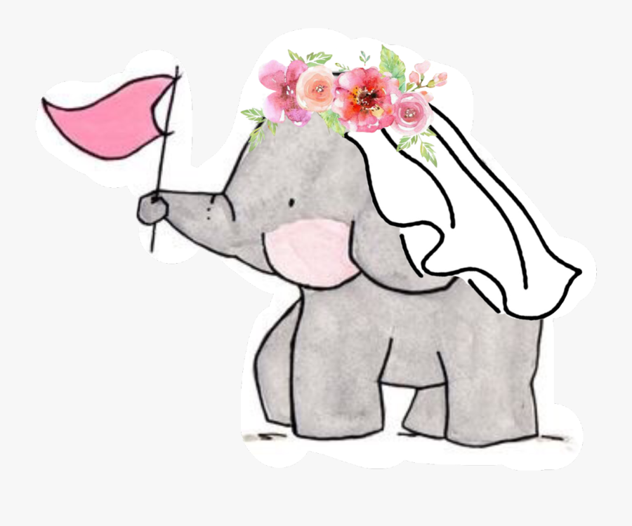 #elephant #family #bride #wedding - Cute Easy Elephant Drawing, Transparent Clipart