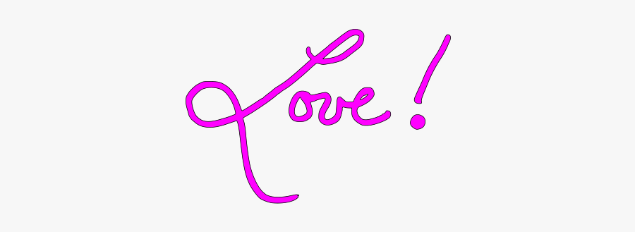 Free Love - Cursive Words Of Love, Transparent Clipart
