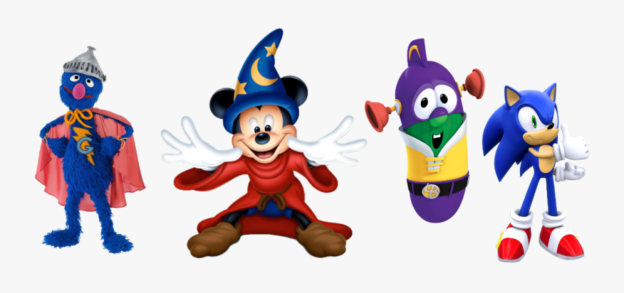Sorcerer Mickey, Sonic The Hedgehog, Larryboy & Super - Mickey Mouse Sorcerer Png, Transparent Clipart