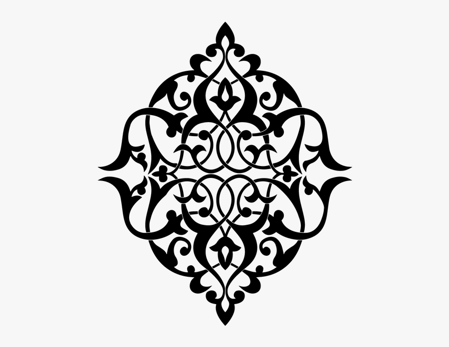 Moroccan Design Black And White, Transparent Clipart