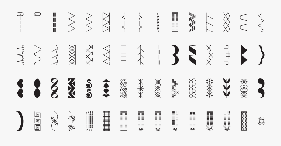 Sewing Stitches Png - Sewing Machine Stitches Chart, Transparent Clipart