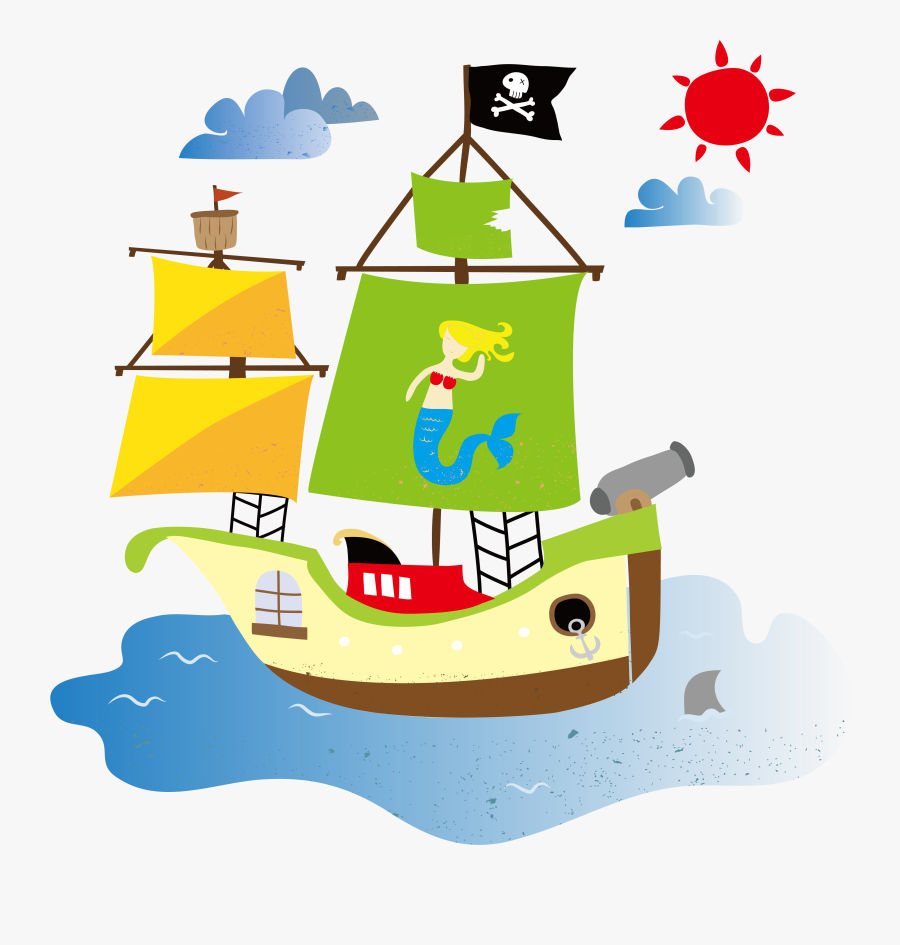 Clip Art Drawing Boat Transprent Png - Ship Cartoon Png, Transparent Clipart