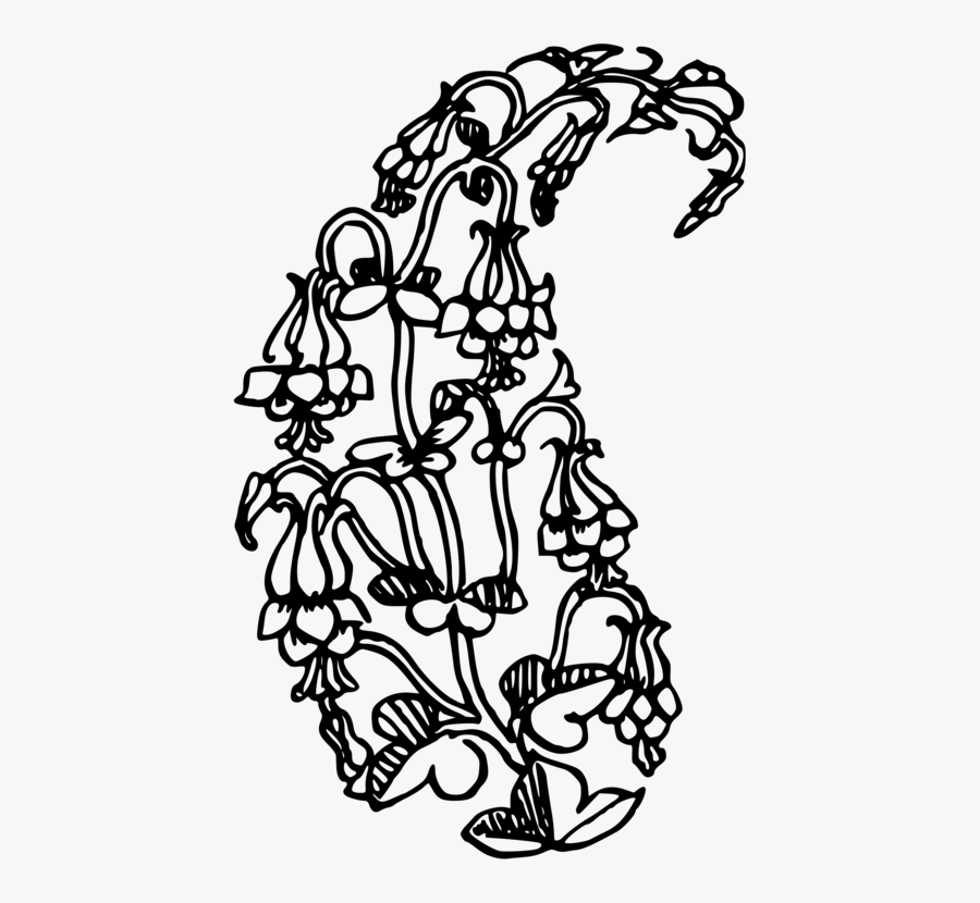 Floral Design Visual Arts Line Art Monochrome - Typical Indian Designs, Transparent Clipart