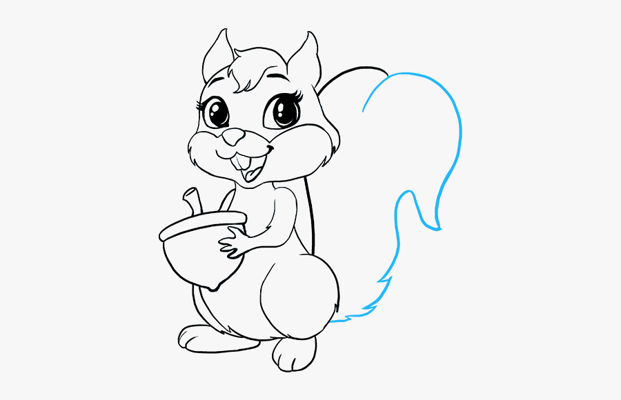 Drawn Squirrel Gilhari - Cartoon Sketches Of Squirrels, Transparent Clipart