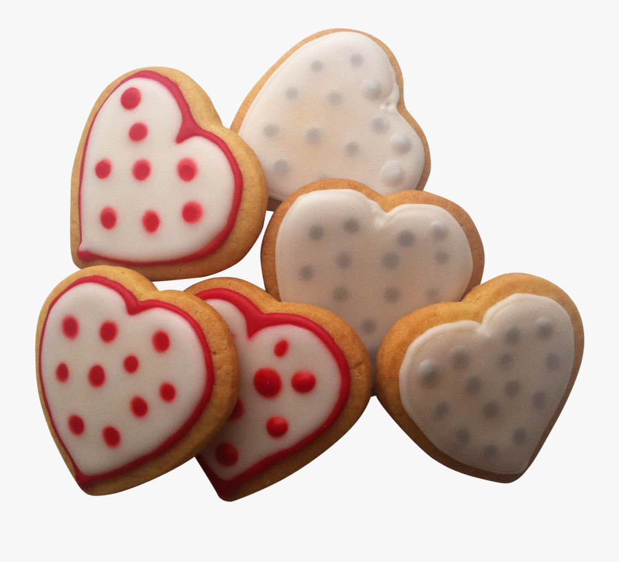 Heart Shaped Brown Cookies, Transparent Clipart