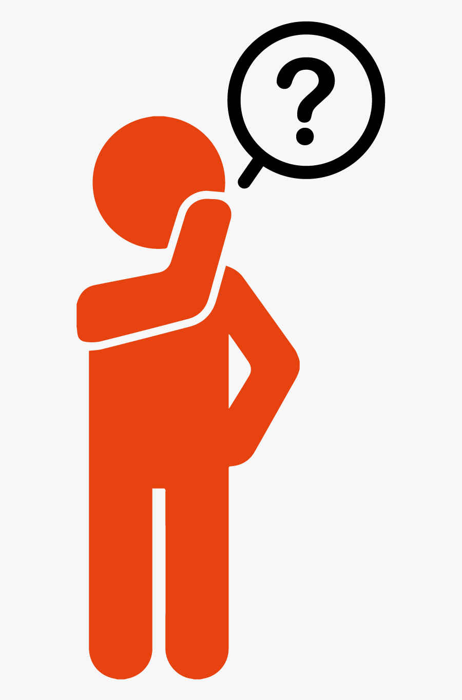 Receptionist Clipart Data Entry Clerk - Person Thinking Icon Transparent, Transparent Clipart