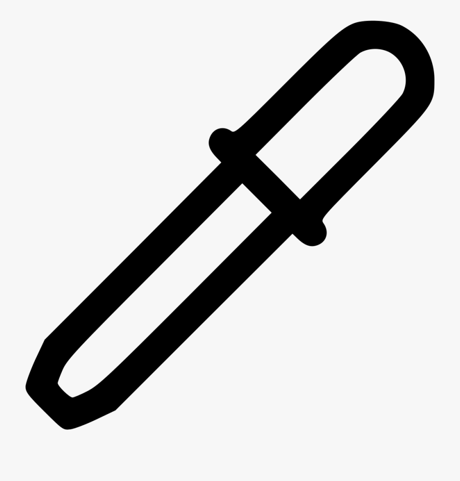 Transparent Medicine Dropper Clipart - Mat Zwart Greep Langwerpig, Transparent Clipart