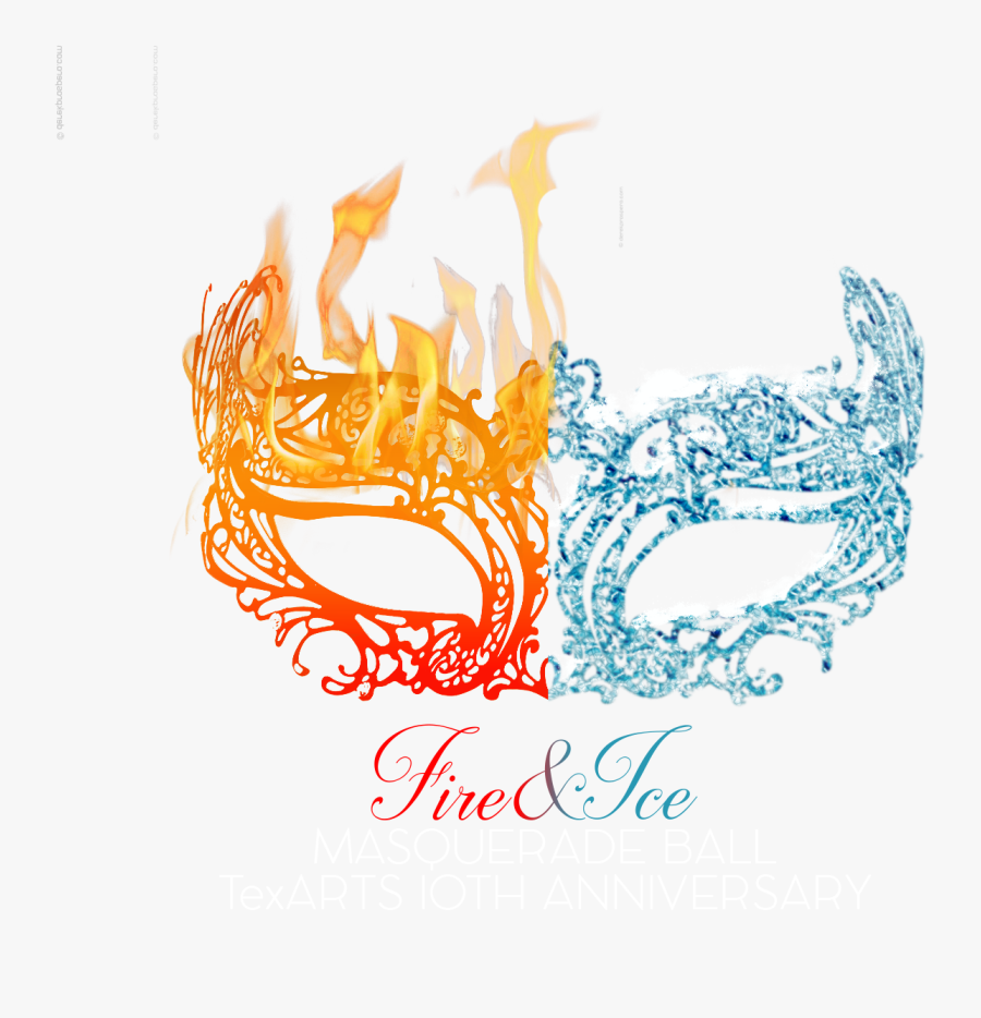 Clipart Fire Ice - Fire And Ice Masquerade, Transparent Clipart