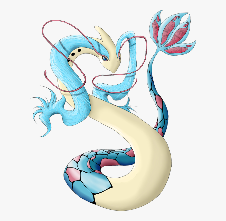 Cliparts For Free - Pokemon Milotic Beautiful Black White, Transparent Clipart