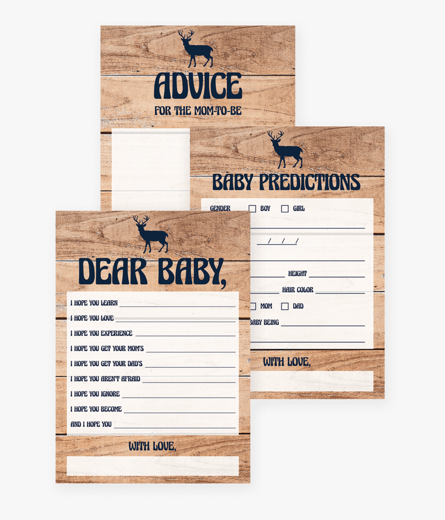 Transparent Baby Shower Banner Clipart - Deer Baby Shower Printable Games, Transparent Clipart