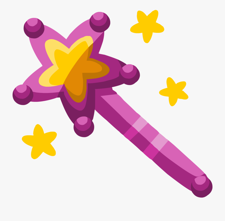 Facebook Monster World Game - Pink Star Magic Wand, Transparent Clipart